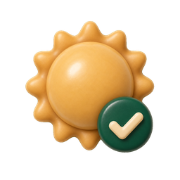 engpal Clay-Sonne mit Geprüft-Häkchen